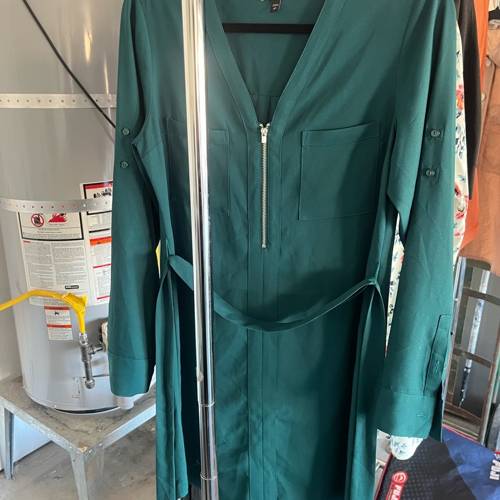 Espresso Teal Women's dress with Belt